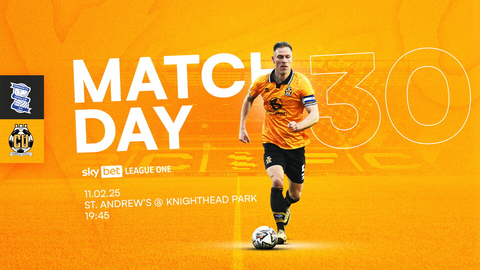 Matchday graphic for Birmingham City vs Cambridge United