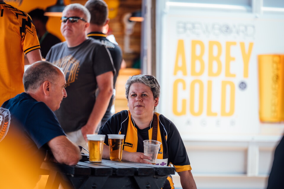 Fans at the Cledara Abbey Stadium