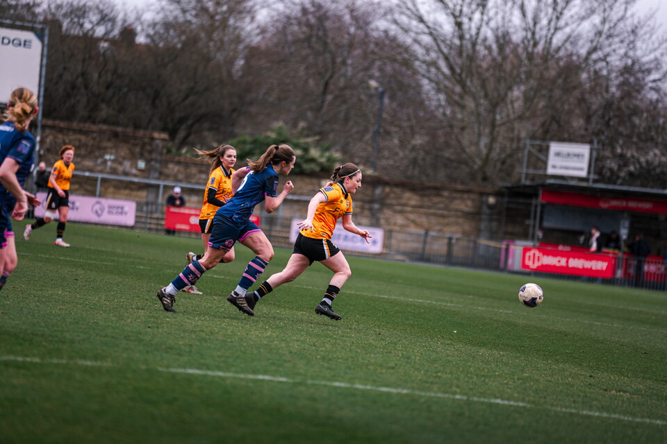 Cambridge United Women in action Vs Dulwich Hamlet