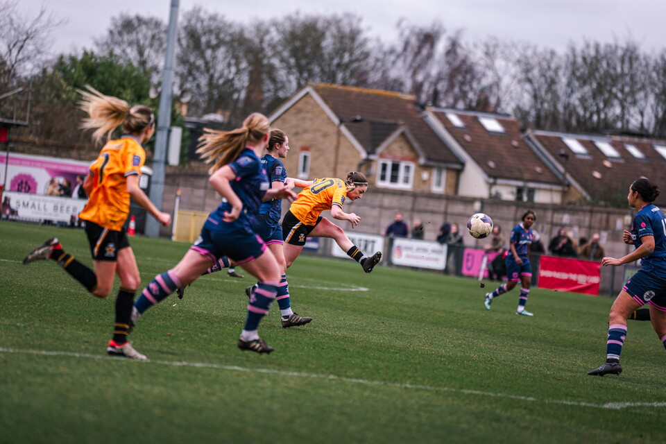 Cambridge United Women in action Vs Dulwich Hamlet