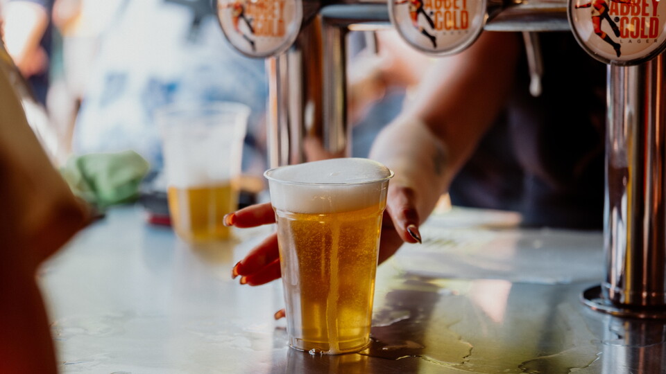 BrewBoard pint being poured