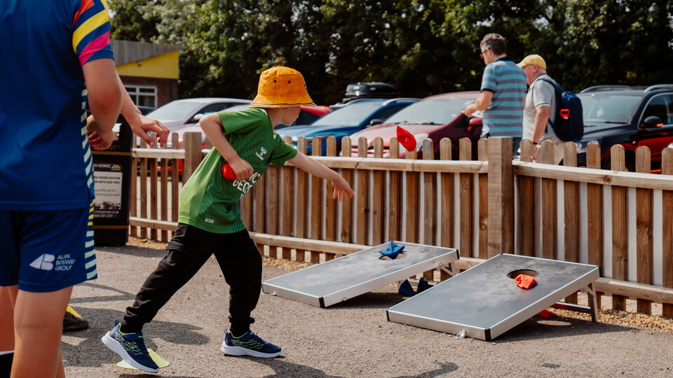 A young fan in the Junior U's Kids' Zone