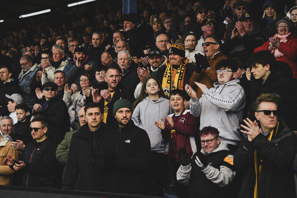 Fans at the Cledara Abbey Stadium