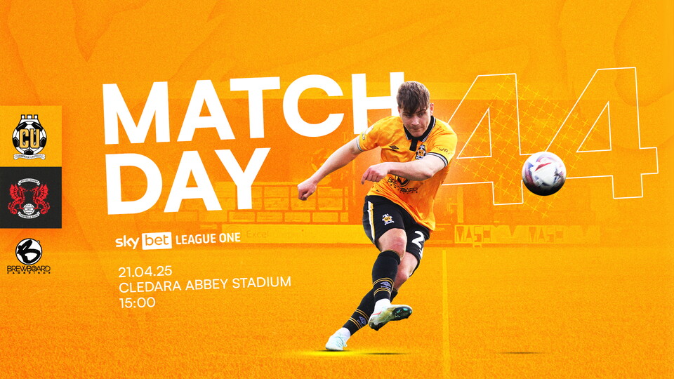 Matchday graphic for Cambridge United vs Leyton Orient