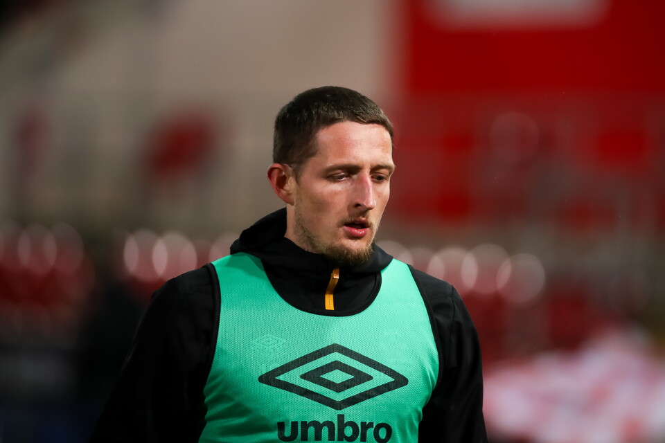 Ryan Loft during warm-ups