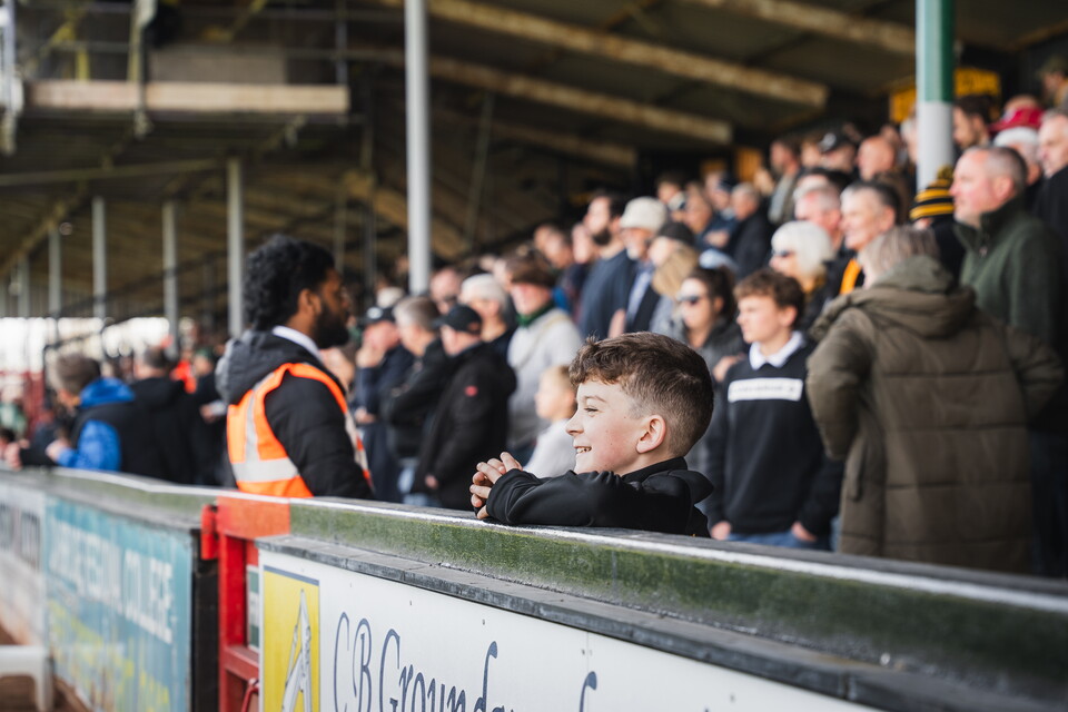A young fan at the Cledara Abbey Stadium