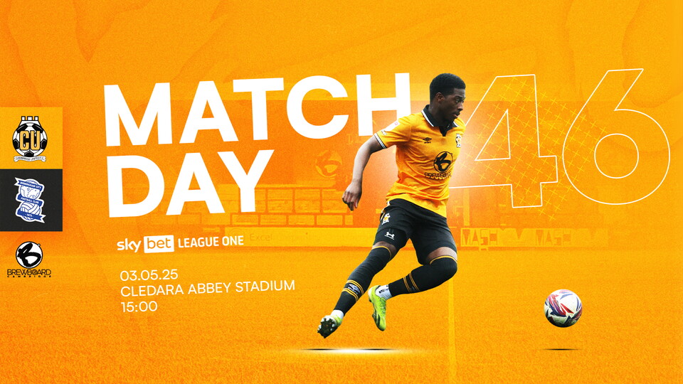 Matchday graphic for Cambridge United vs Birmingham City
