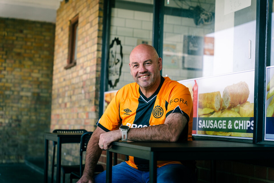 Paul Wanless wearing the 25/26 shirt