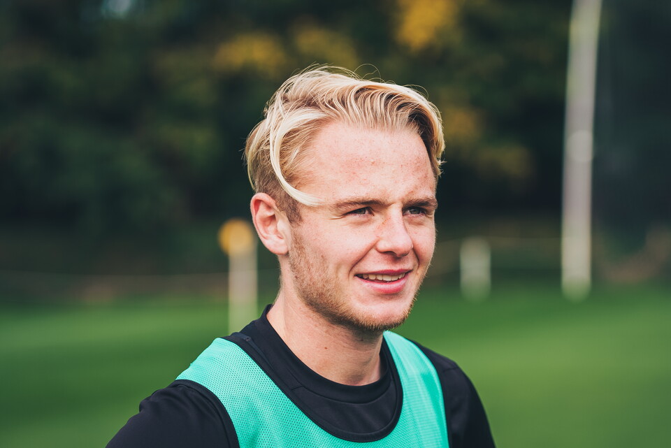 Liam Bennett in training