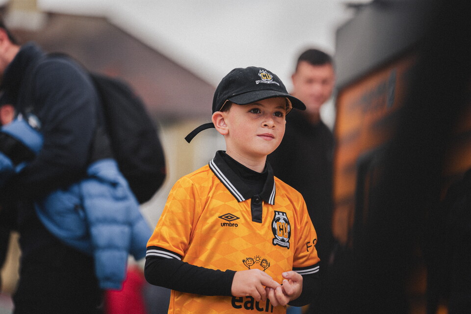 A young fan at the Cledara Abbey Stadium