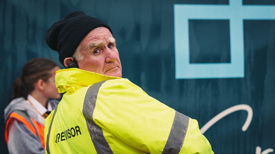A steward at the Cledara Abbey Stadium