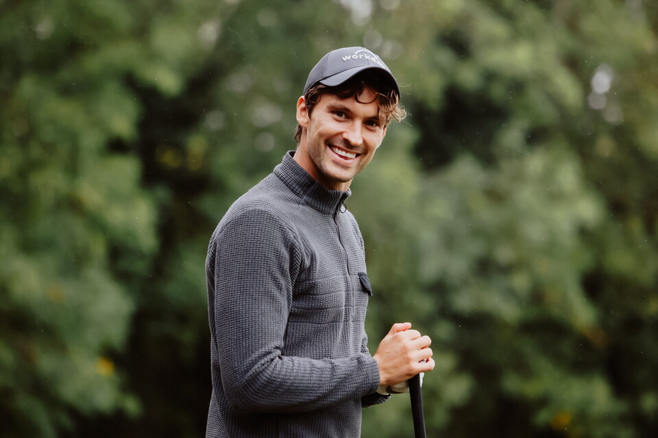 Harrison Dunk playing golf