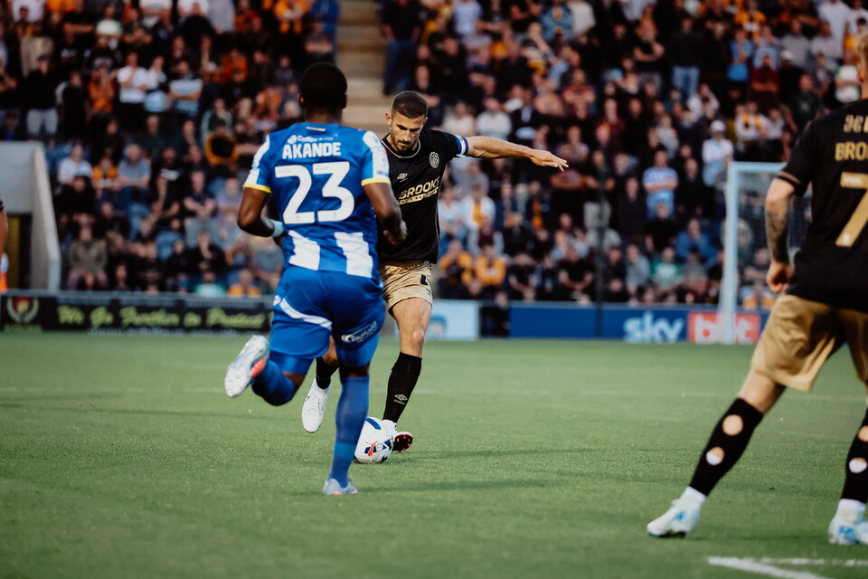 Dom Ball in action vs Colchester United