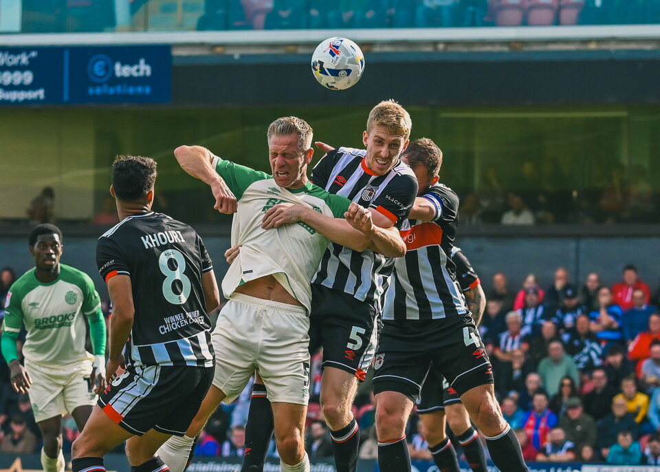 Match action against Grimsby