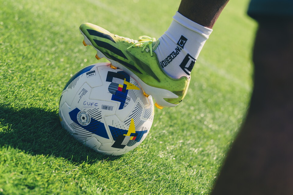 Close up of a football