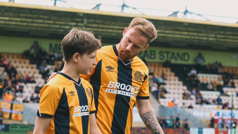 Mascot walks out with James Brophy