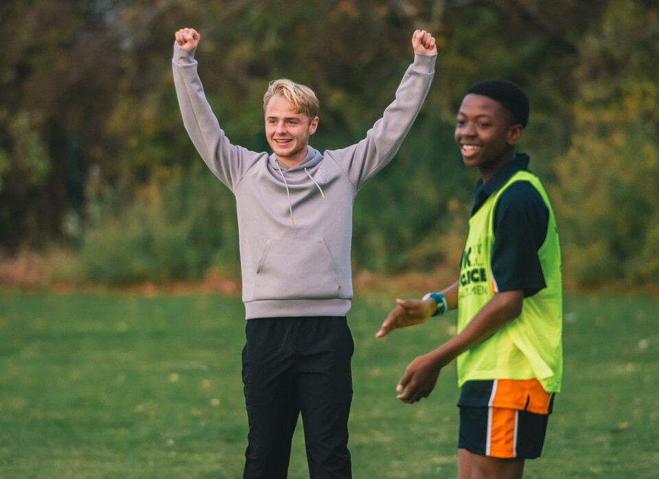 Liam Bennett taking part in Pledge United visit