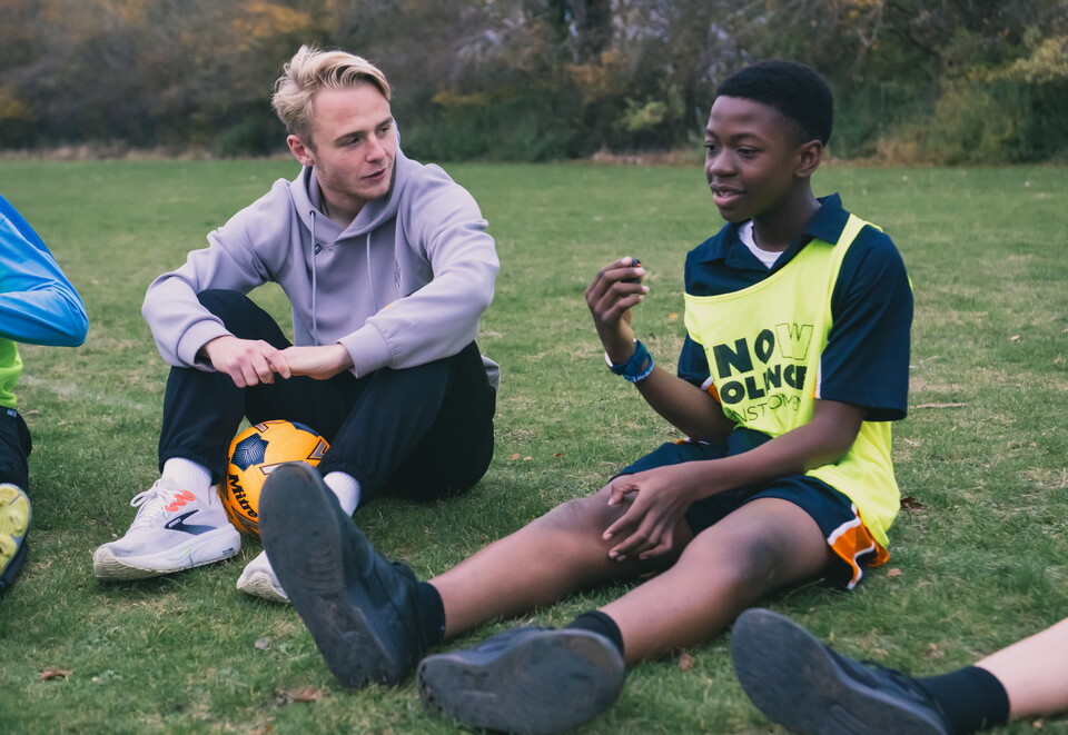 Liam Bennett taking part in Pledge United visit