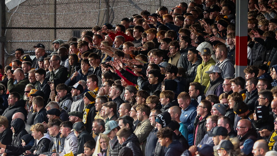 Fans at the Cledara Abbey Stadium 