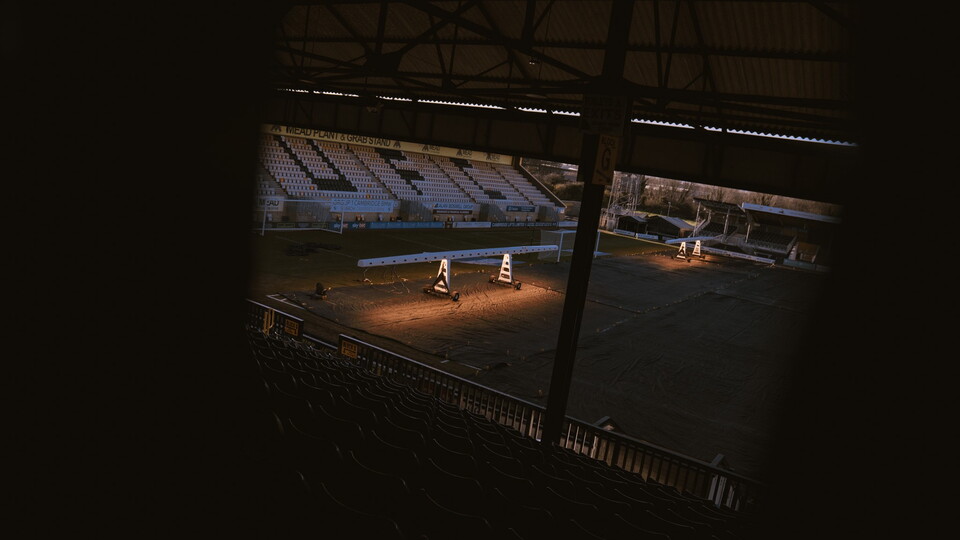 Cledara Abbey Stadium with pitch heaters