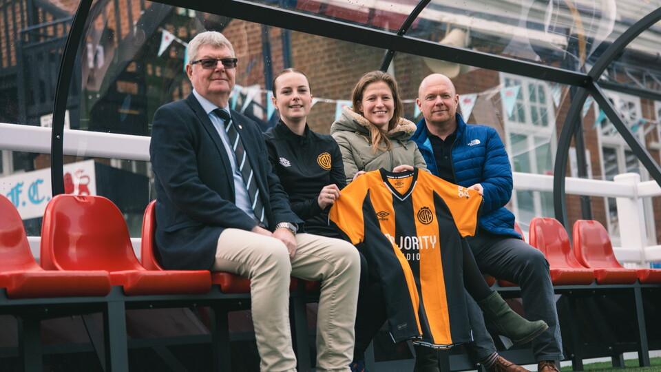 Cambridge United Women representatives with Cambridge University
