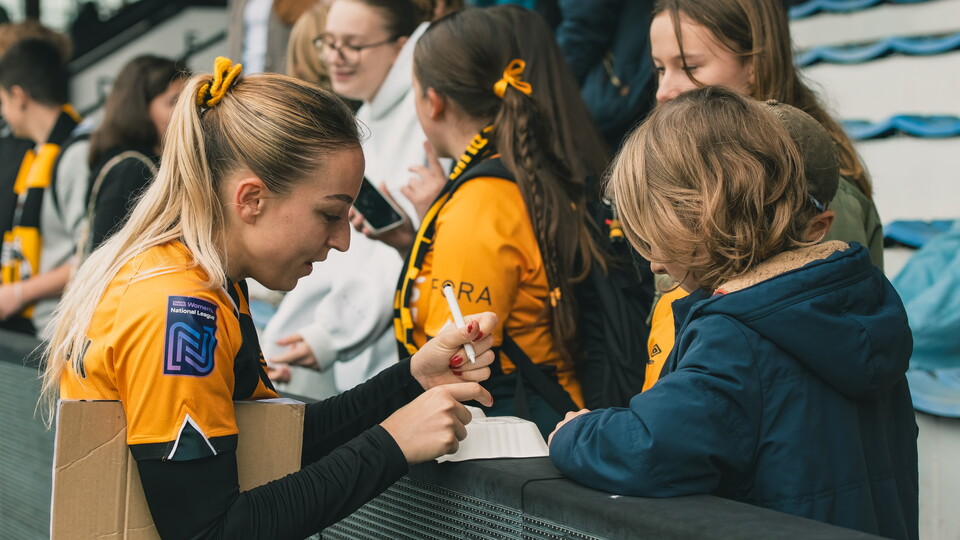 Players meet fans at end of game