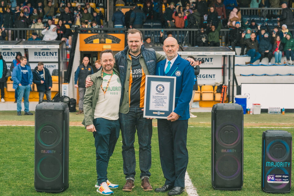 Majority Audio receiving a Guinness World Record