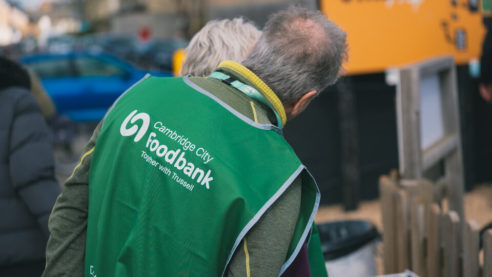 A Cambridge City Foodbank volunteer