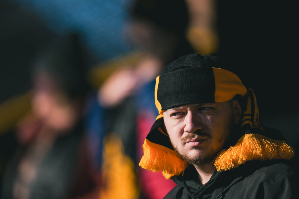 A fan at the Cledara Abbey Stadium
