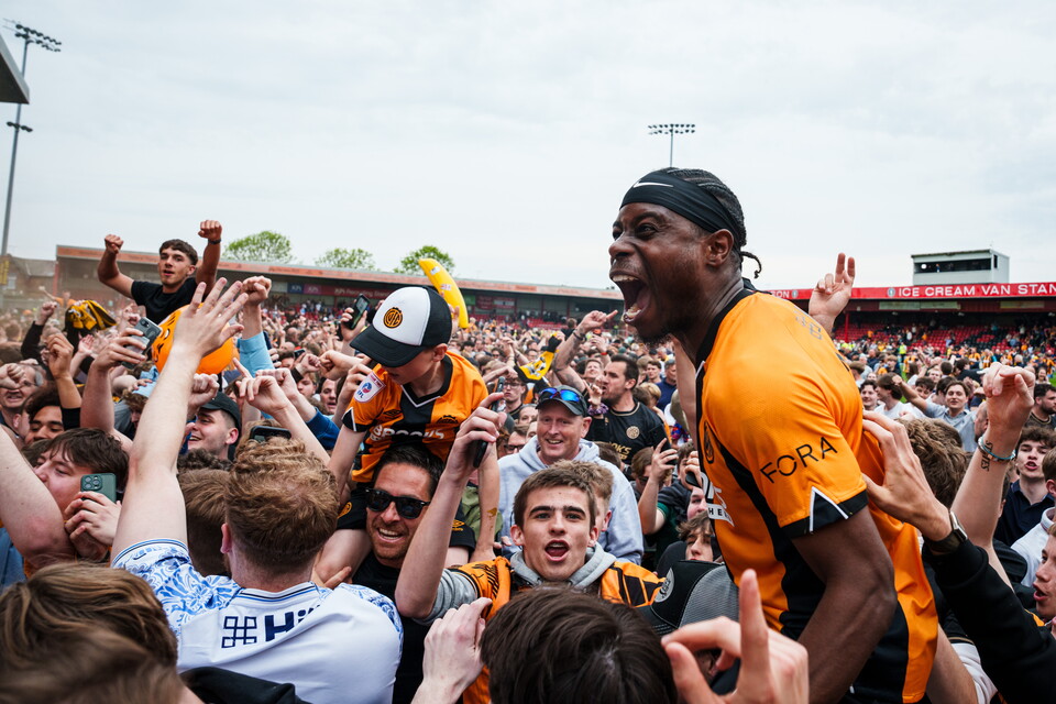 Cambridge United celebrate promotion