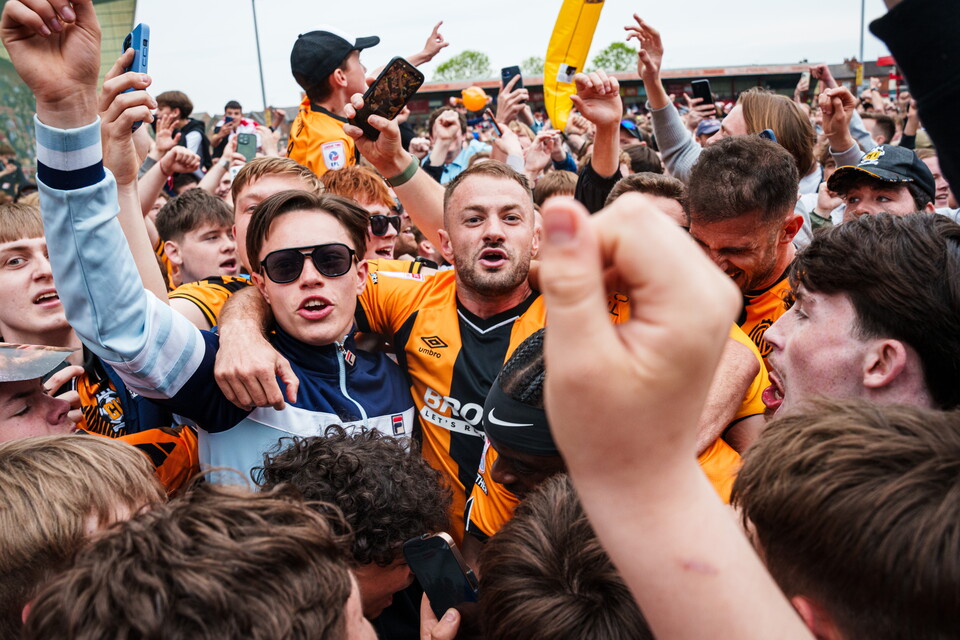 Cambridge United celebrate promotion
