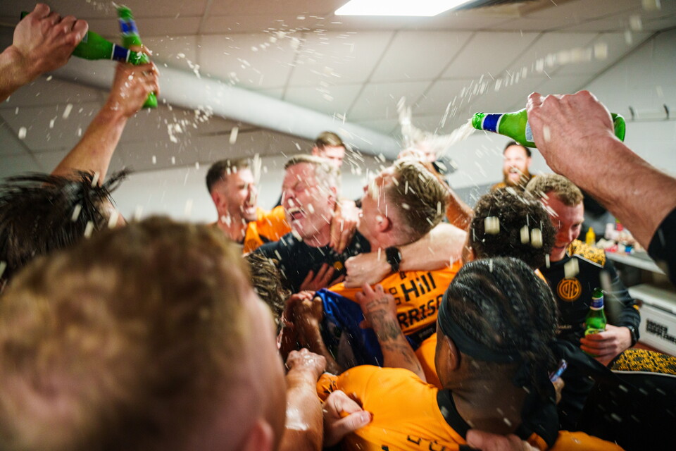 Cambridge United celebrate promotion