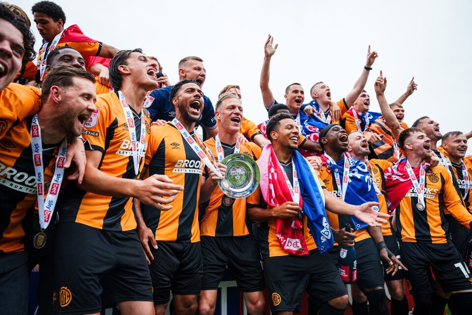 Cambridge United celebrate promotion