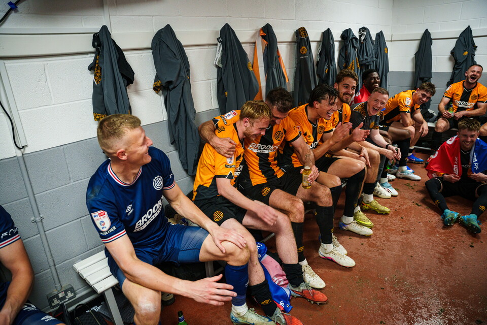 Cambridge United celebrate promotion