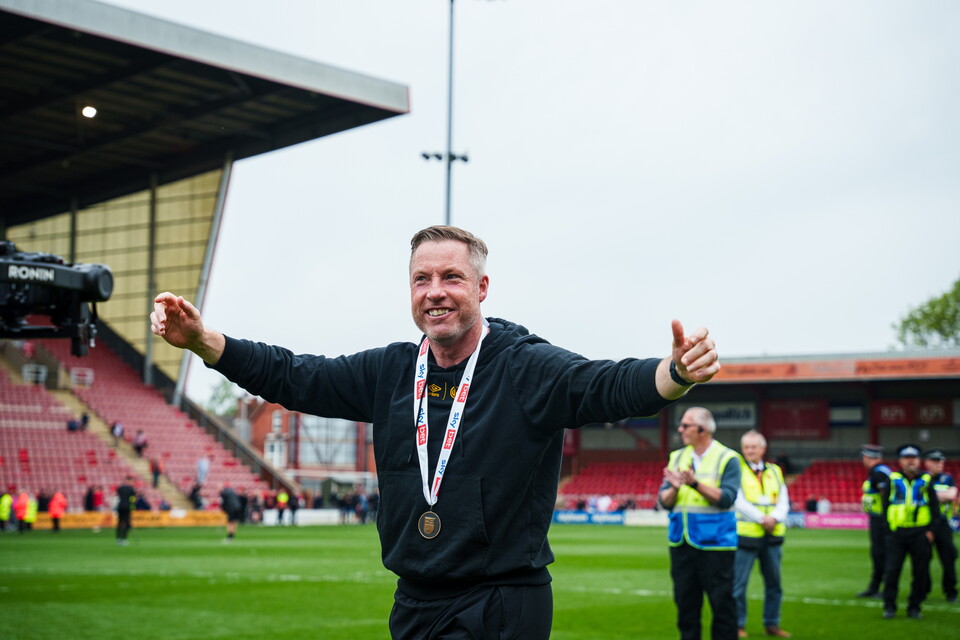 Cambridge United celebrate promotion