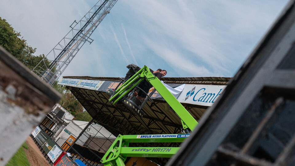 Imprint Signs and Graphics putting up signage