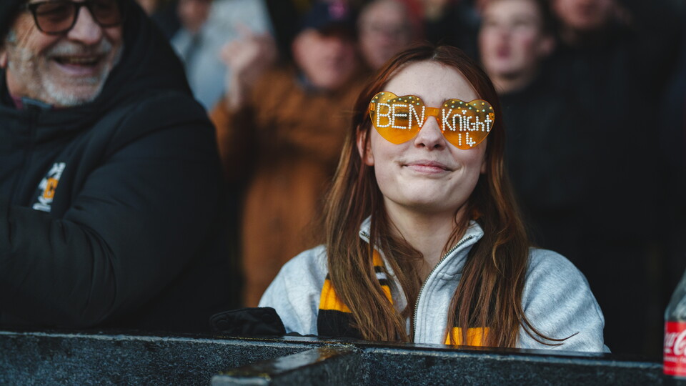 Fans at the Cledara Abbey Stadium