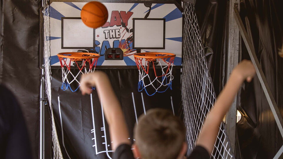 Young fans in the Family Stand Kids' Zone