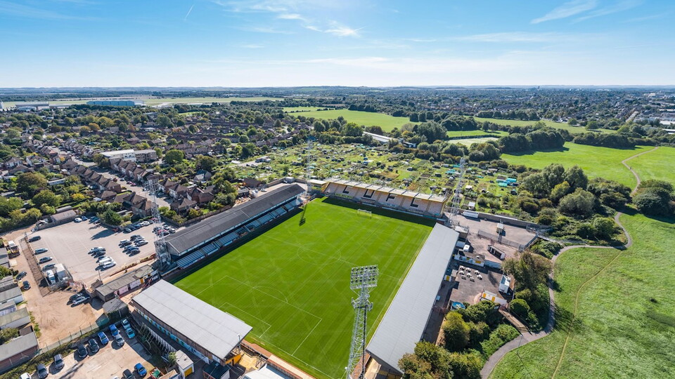 Aerial view of the Cledara Abbey Stadium
