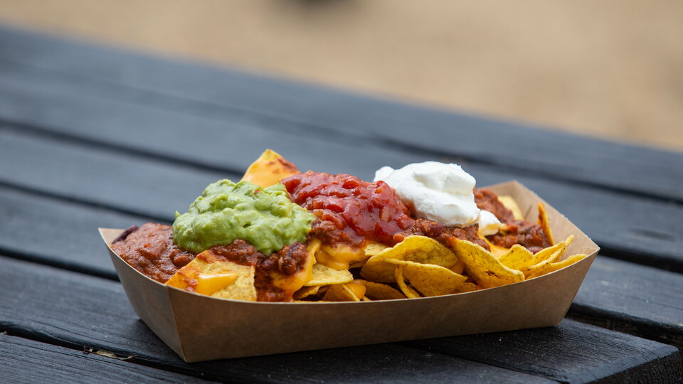 Loaded nachos at the Cledara Abbey Stadium