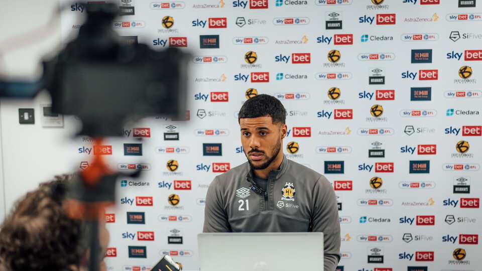 Elias Kachunga speaks to the media