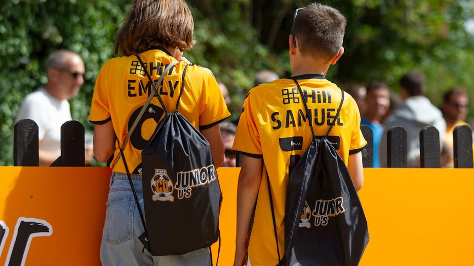 Junior U's with their drawstring bags