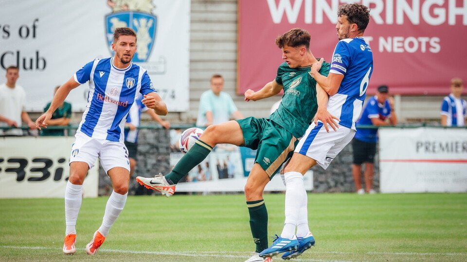 United in action against Colchester