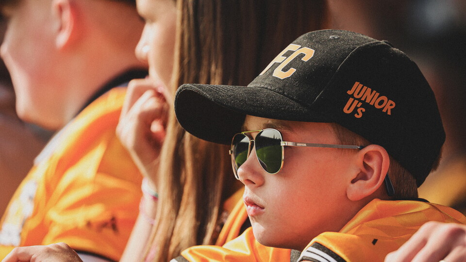 A young fan at the Cledara Abbey Stadium