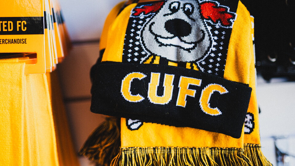 Merchandise inside the Club Shop