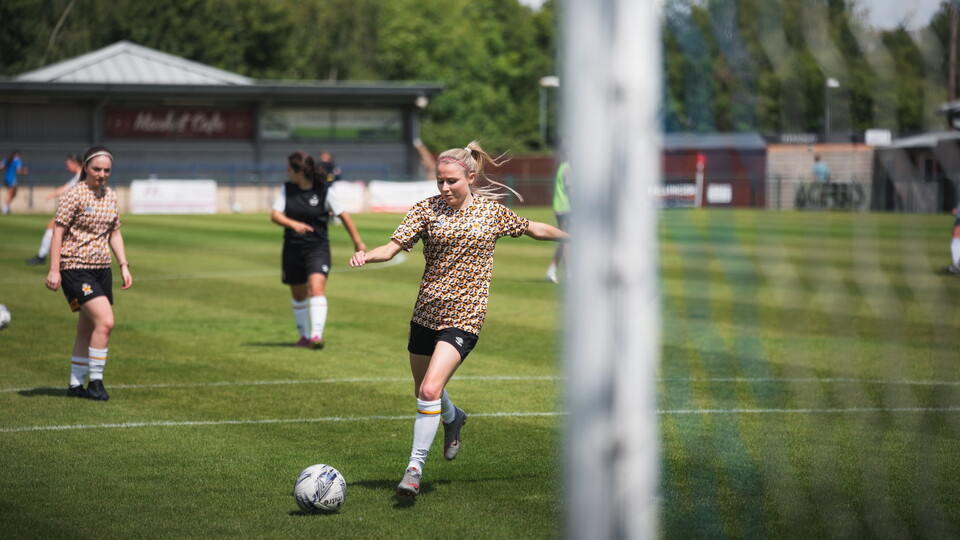 Sarah Wiltshire shoots at goal