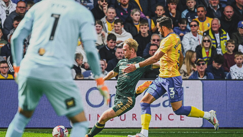 Liam Bennett in action vs Mansfield