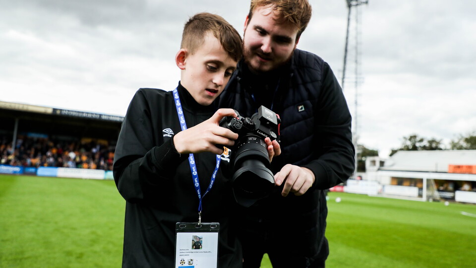 A young fan taking part in the Junior U's takeover