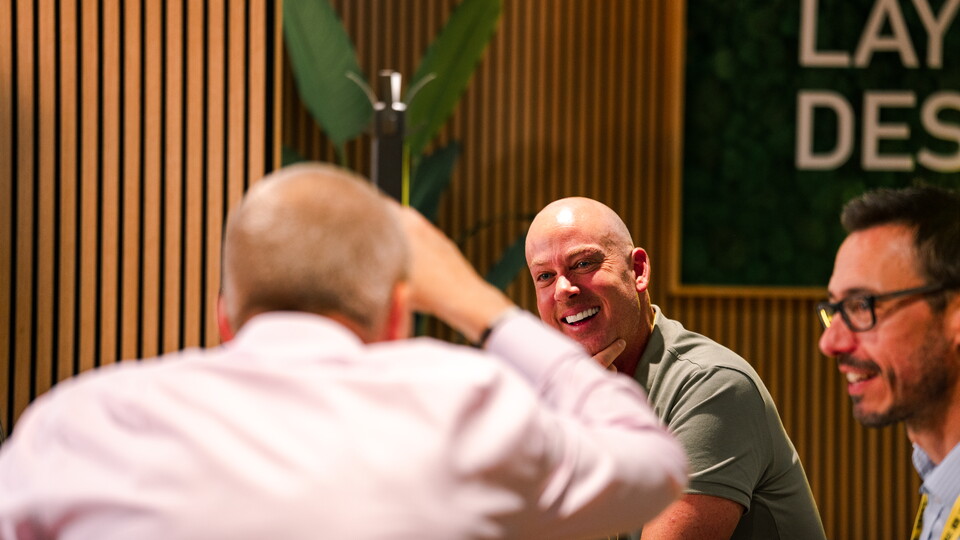 Supporters inside the Layrd Design Lounge
