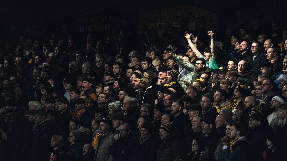 Supporters at the Cledara Abbey for a night game